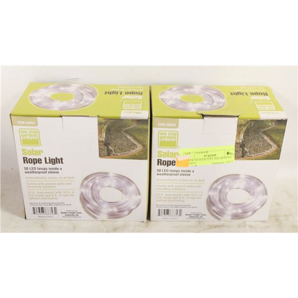 2 NEW SEALED 22FT SOLAR ROPE LIGHTS
