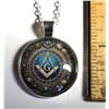 Image 1 : 18) SILVER TONE WITH GLASS DOMED FREE
