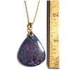 Image 1 : 24)  PEAR SHAPED 38.5 CT RUBY KYANITE
