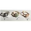 Image 1 : 23)  LOT OF 3 RINGS, SILVER TONE SIZE 9