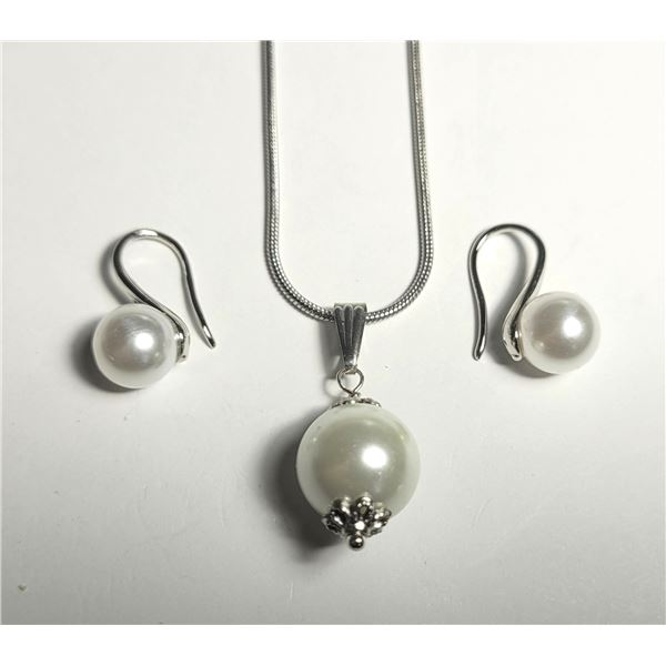 1) SET OF SOLITAIRE WHITE PEARL