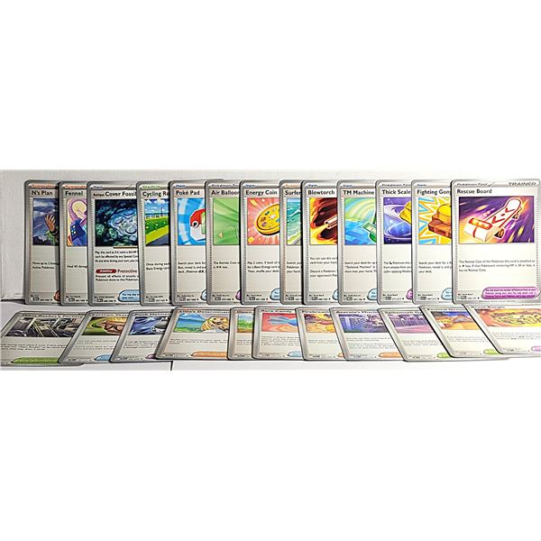 5) LOT OF 24 POKEMON TRAINER CARDS,