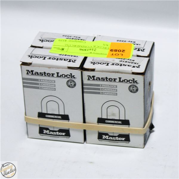 4 MASTERLOCK COMMERCIAL PADLOCKS