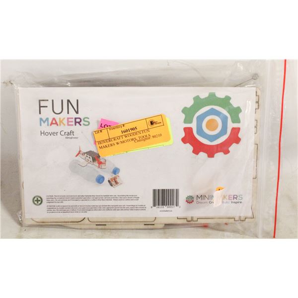 HOVERCRAFT WOODEN FUN MAKERS W/MOTORS, TOOLS
