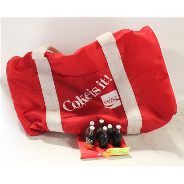 MINIATURE COCA-COLA SET & BAG