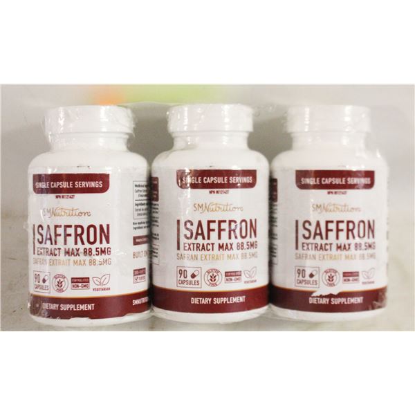 NEW 3 SEALED SAFFRON EXTRACT MAX GLUTEN FREE NON-