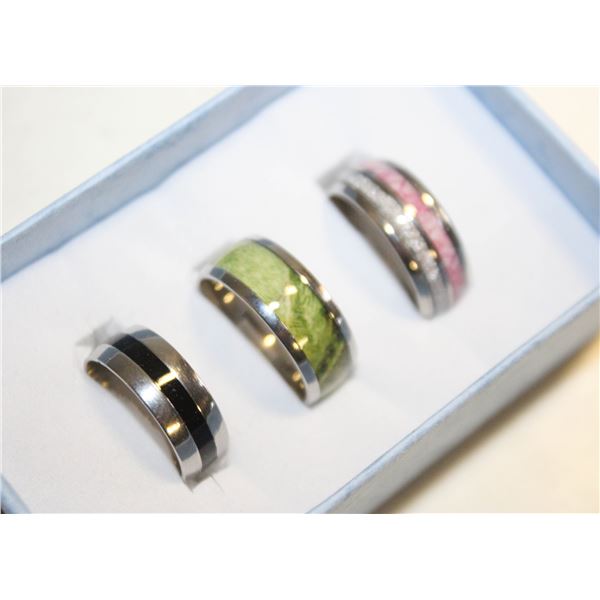 NEW 3PCS/SET RING BANDS SZ7