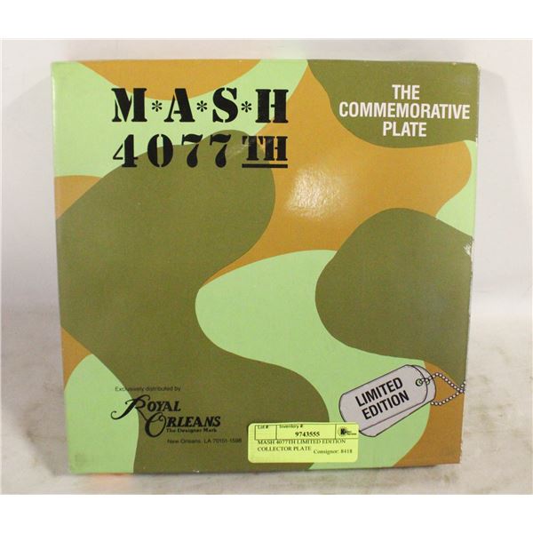 MASH 4077TH LIMITED EDITION COLLECTOR PLATE