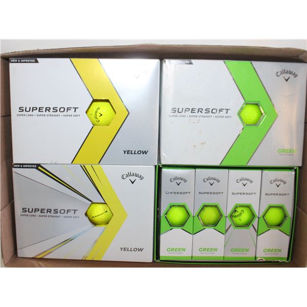 FLAT CALLAWAY SUPERSOFT RECLAIMED GOLF BALLS