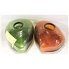 Image 1 : 2 BLOWN GLASS POTS