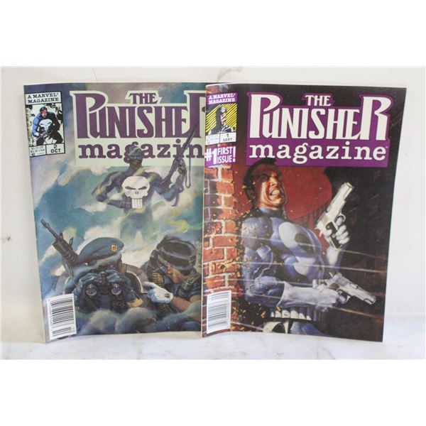 1989 MARVEL MAGAZINES THE PUNISHER #1 & #2