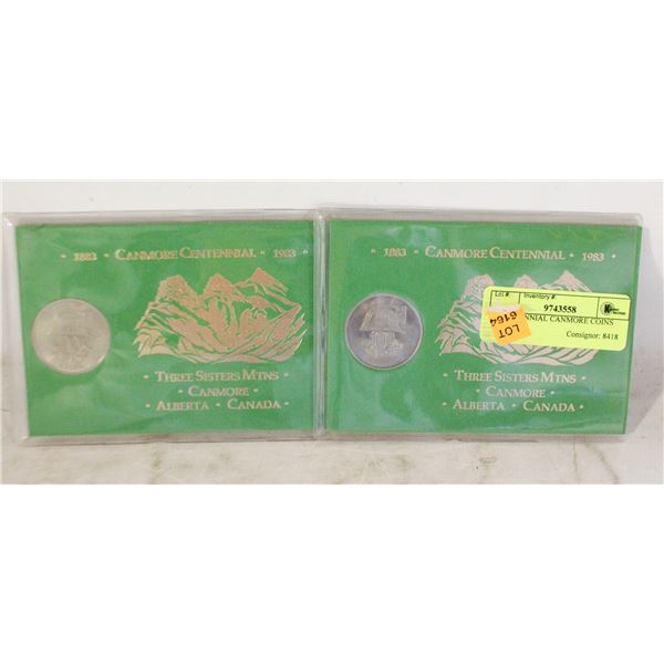 2 CENTENNIAL CANMORE COINS