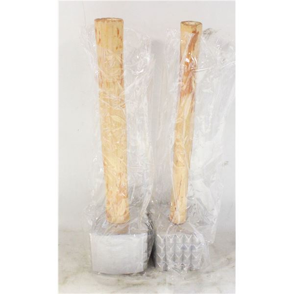 2 INDUSTRIAL MEAT MALLETS