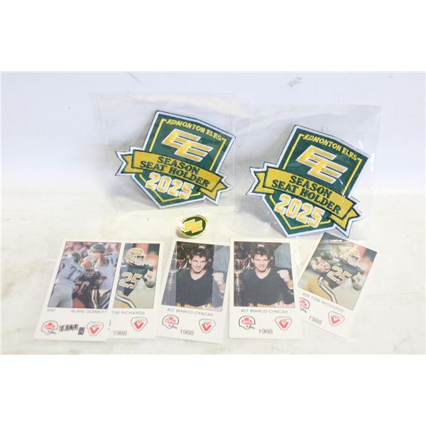 EDMONTON ELKS CFL CARD LOT 1988 JANYK