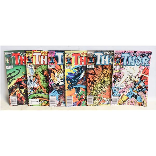1980S THE MIGHTY THOR (6 DIFFERENT) COMIC BOOKS
