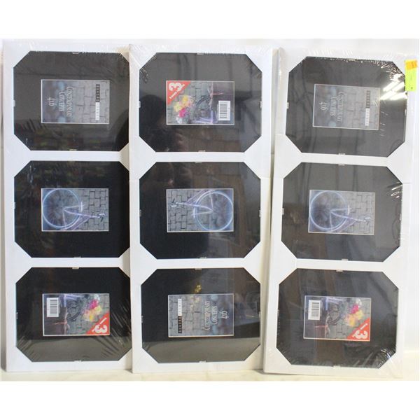 3 SETS OF NEW PICTURE FRAMES 9 FRAMES TOTAL