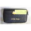 Image 1 : REPLICA MIU MIU BLACK WOVEN LEATHER ZIP
