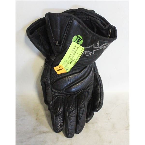 ALPINE STAR MOTORCYLE GLOVES BLACK SIZE MED WOMENS