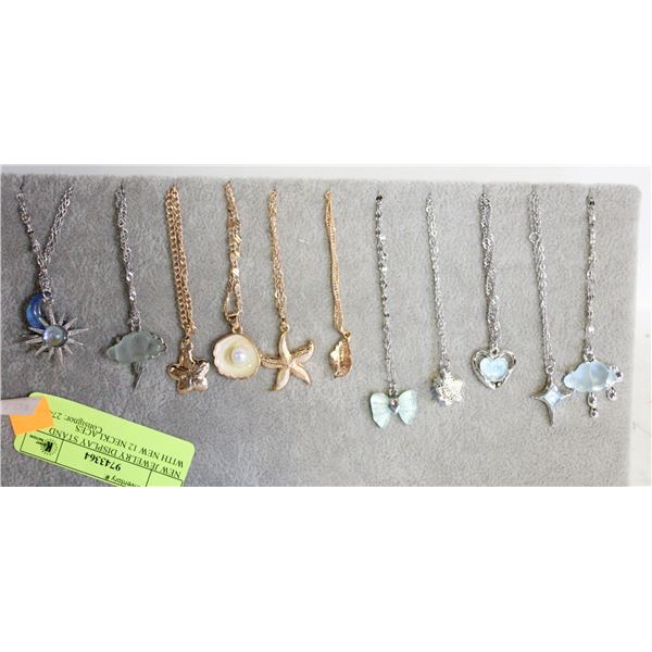 NEW JEWELRY DISPLAY STAND WITH NEW 12 NECKLACES