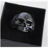 Image 1 : BLACK STEEL  SKULL BIKERS RING SZ13