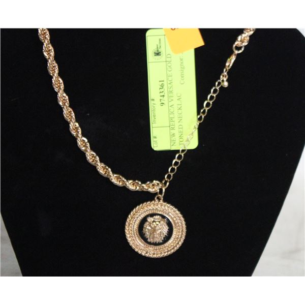 NEW REPLICA VERSACE GOLD TONED NECKLAC