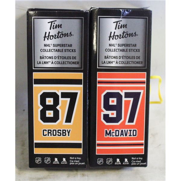 TIM HORTONS NHL MINI STICKS LOT SIDNEY