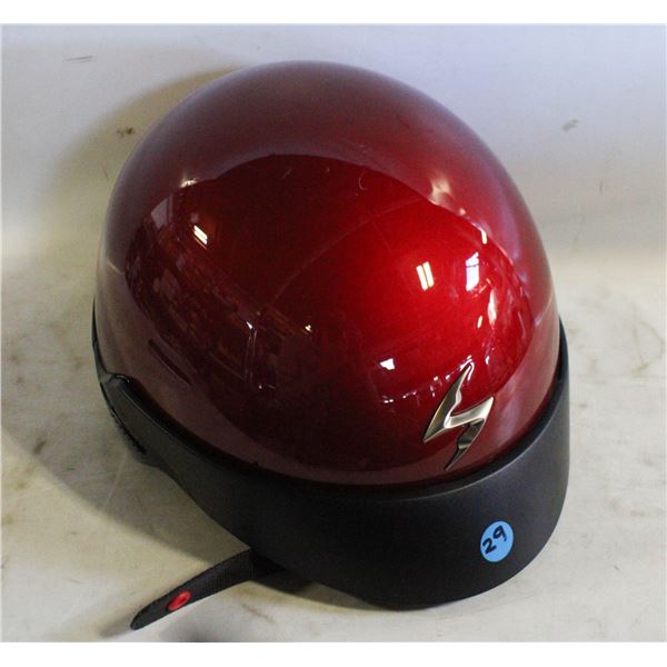 MOTORCYCLE HELMET SCORPION RED WITH RETRACTABLE