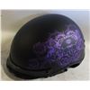 Image 1 : MOTORCYCLE HELMET BOSS BLACK WITH PURPLE
