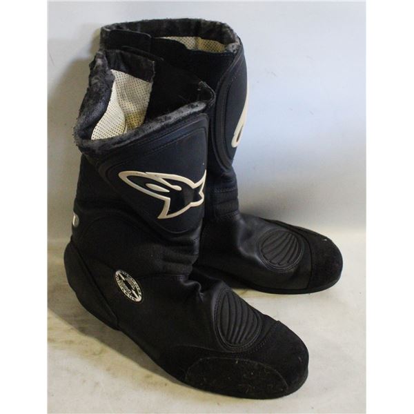 ALPINE STARTS MOTORCYCLE RACING BOOTS BLACK