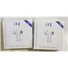 Image 1 : FACTORY SEALED EARBUDS - TWO PAIRS OF TWS I12