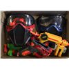 Image 1 : LOT OF NERF HANDGUNS AND FACE MASKS