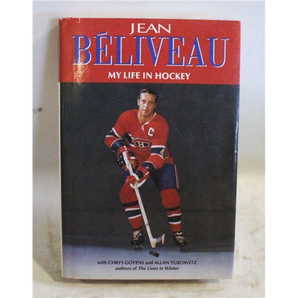 ESTATE AUTOGRAPHED JEAN BELIVEAU HARD