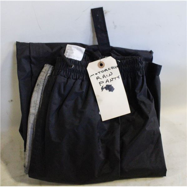 MOTORCYCLE RAINPANTS BLACK XL MENS