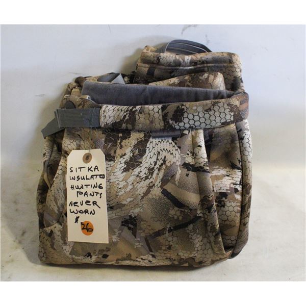 SITKA INSULATED HUNTING PANTS XL TALL MENS NEW