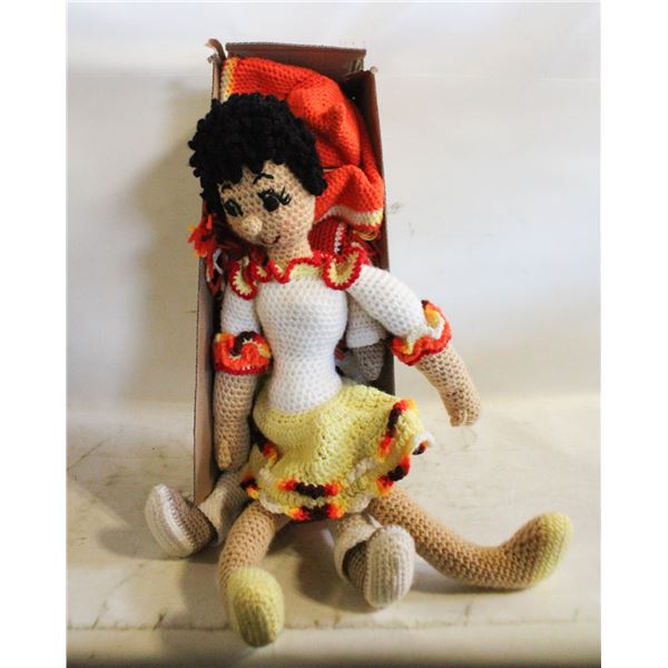 2 - 12" KNITTED MEXICAN DOLLS