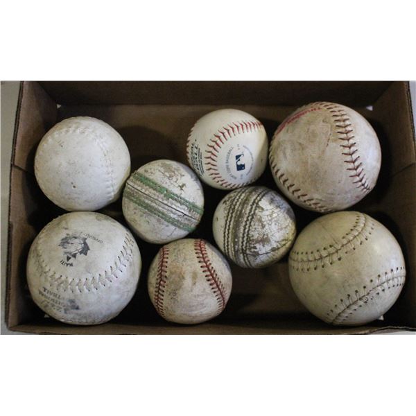 LOT OF SOFTBALLS & BASEBALLS