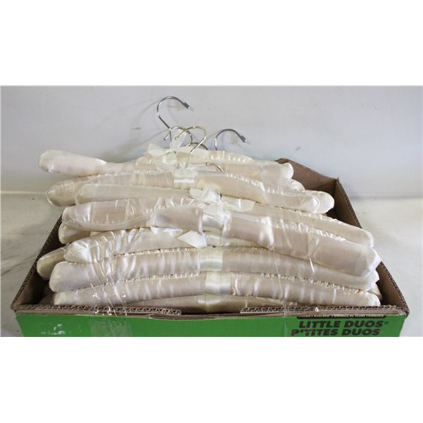 BUNDLE OF SATIN CLOTHING HANGERS