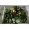 Image 1 : ESTATE GREEN GLASS DISHWARE SET ALL TOGETHER 7PCS
