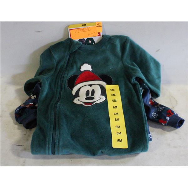 DISNEY 2 PACK SLEEPERS SIZE 6M