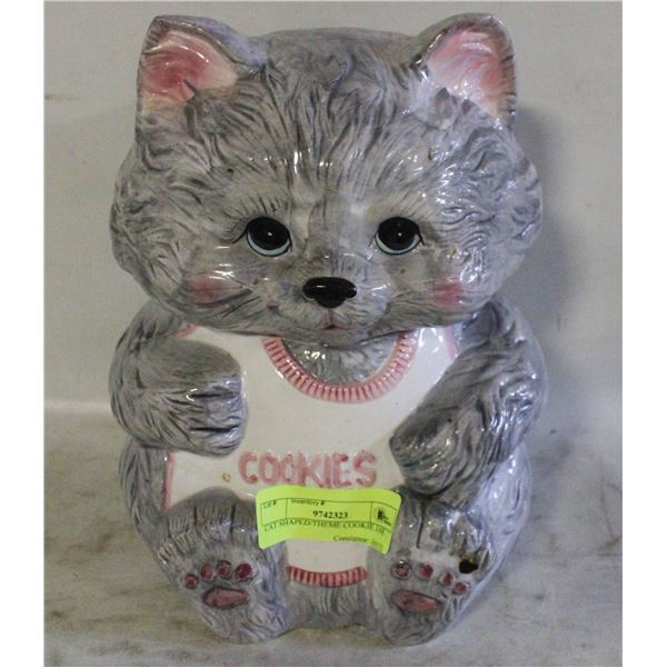CAT SHAPED/THEME COOKIE JAR