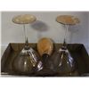 Image 1 : 2 XL SPECIALTY MARTINI GLASSES WITH HANDMADE