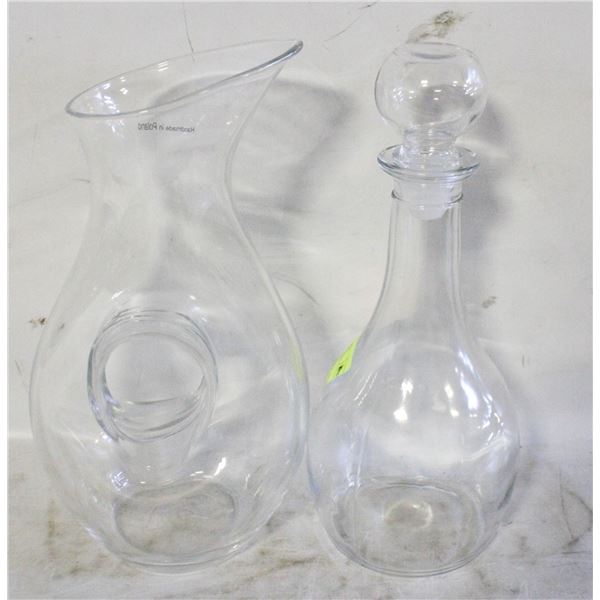 2 HANDMADE IN POLAND DECANTERS
