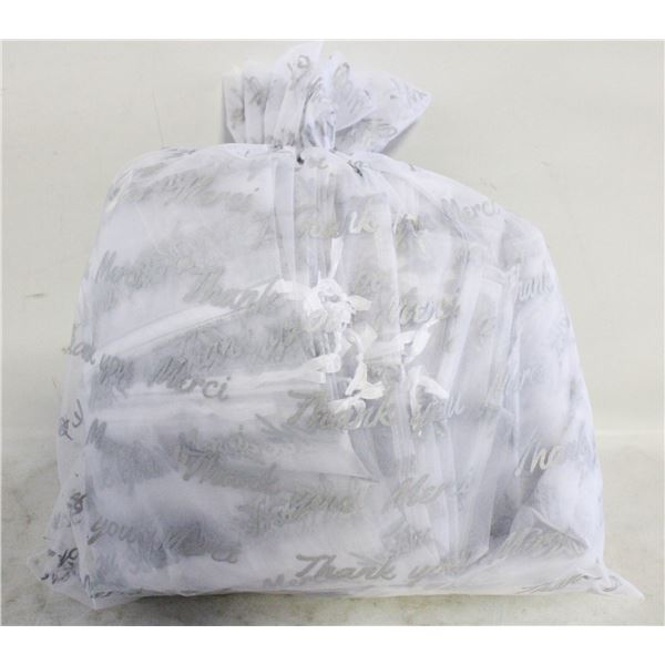 50 XL THANK YOU ORGANZA BAGS