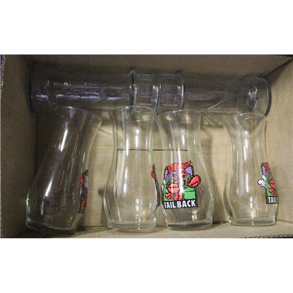 6 RED LOBSTER COLLECTOR GLASSES