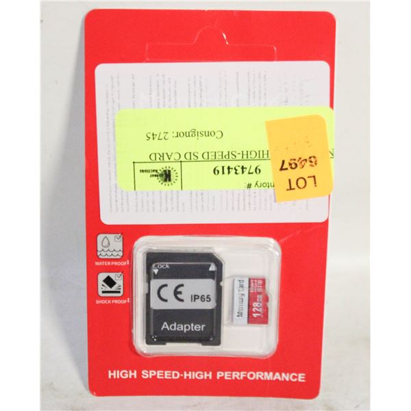 NEW 128GB HIGH-SPEED SD CARD