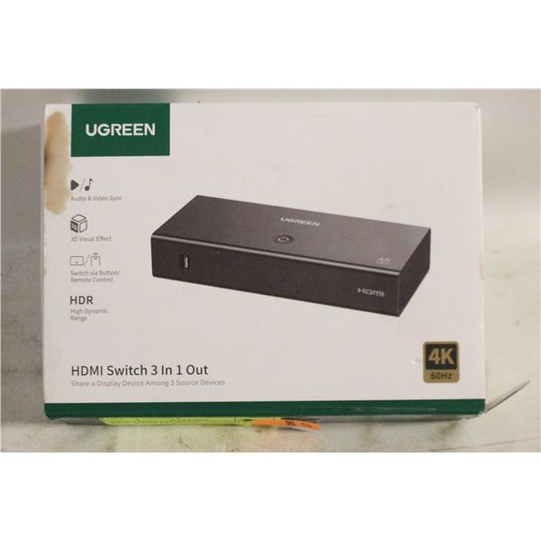 NEW UGREEN HDML SWITCH 3 IN 7 OUT WITH REMOTE