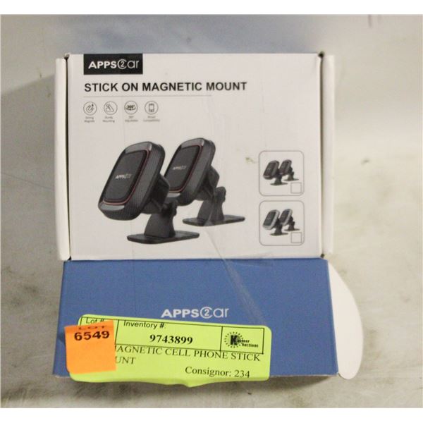 NEW MAGNETIC CELL PHONE STICK ON MOUNT