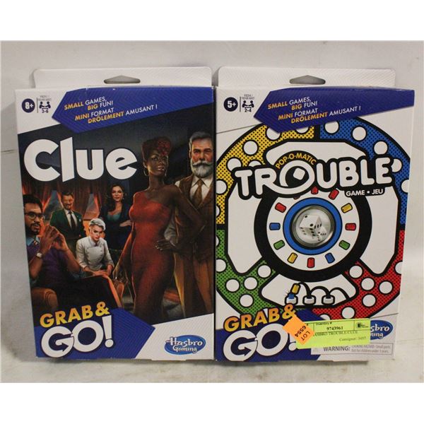 NEW HASBRO TROUBLE/CLUE