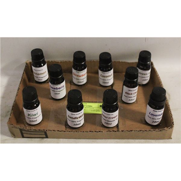 NEW 10X10ML BOTTLES FRAGRANCE OILS ASSORTED SCENTS