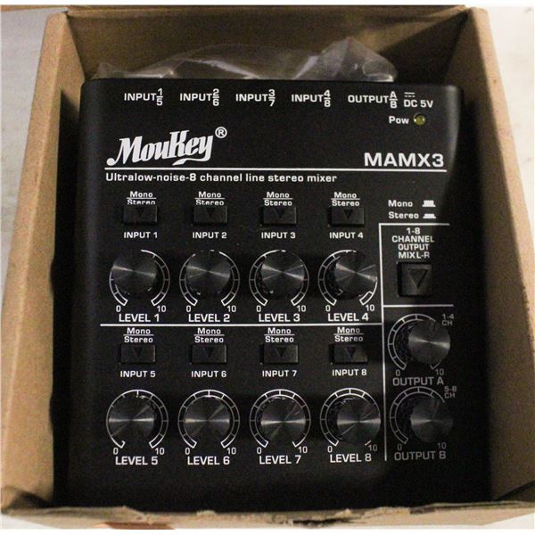 NEW MOUKEY MAMX3 MINI AUDIO MIXER LINE MIXER DC5V